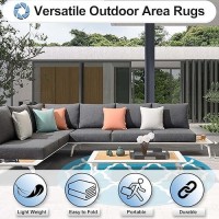 Outdoorlines Indoor Outdoor Rugs For Patio 8 Feet Reversible Outside Carpet Stain Uv Resistant Portable Rv Mats Plastic St