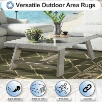 Outdoorlines Indoor Outdoor Rugs For Patio 5X8 Ft Reversible Outside Carpet Stain Uv Resistant Portable Rv Mat Plastic Str