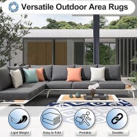 Outdoorlines Indoor Outdoor Rugs For Patio 8 Feet Reversible Outside Carpet Stain Uv Resistant Portable Rv Mats Plastic St