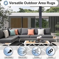 Outdoorlines Indoor Outdoor Rugs For Patio 8 Feet Reversible Outside Carpet Stain Uv Resistant Portable Rv Mats Plastic St