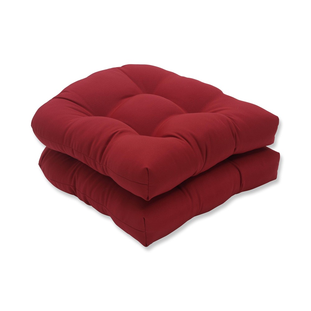 Pillow Perfect Outdoor/Indoor Pompeii Tufted Seat Cushions (Round Back), 19