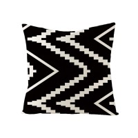 Hostecco Waterproof Geometric Pillow Covers 18X18 Inch Set Of 4 Boho Black And White Pillow Cases Outdoor Decorative Cushion Cases For Sofa Patio Garden