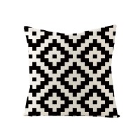 Hostecco Waterproof Geometric Pillow Covers 18X18 Inch Set Of 4 Boho Black And White Pillow Cases Outdoor Decorative Cushion Cases For Sofa Patio Garden