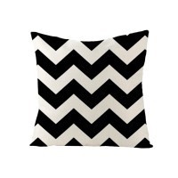 Hostecco Waterproof Geometric Pillow Covers 18X18 Inch Set Of 4 Boho Black And White Pillow Cases Outdoor Decorative Cushion Cases For Sofa Patio Garden