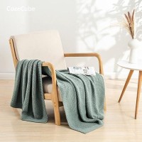 Cozecube Green Throw Blanket For Couch Soft Cozy Cable Knit Throw Blanket For Bed Sofa Living Room Lightweight Warm Decorative