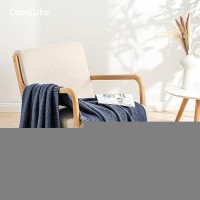 Cozecube Blue Throw Blanket For Couch Soft Cozy Cable Knit Throw Blanket For Bed Sofa Living Room Lightweight Warm Decorative