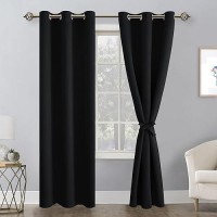 Hiasan Blackout Curtains For Bedroom 38 X 84 Inches Long Thermal Insulated Light Blocking Window Curtains For Living Room