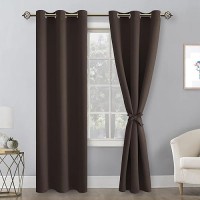 Hiasan Blackout Curtains For Bedroom And Living Room Thermal Insulated Noise Reducing Window Curtain Panels Tiebacks Included