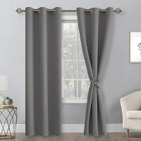 Hiasan Blackout Curtains For Bedroom And Living Room Light Blocking Noise Reducing Window Curtain Panels Tiebacks Included S