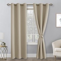 Hiasan Blackout Curtains For Bedroom 38 X 84 Inches Long Thermal Insulated Light Blocking Window Curtains For Living Room