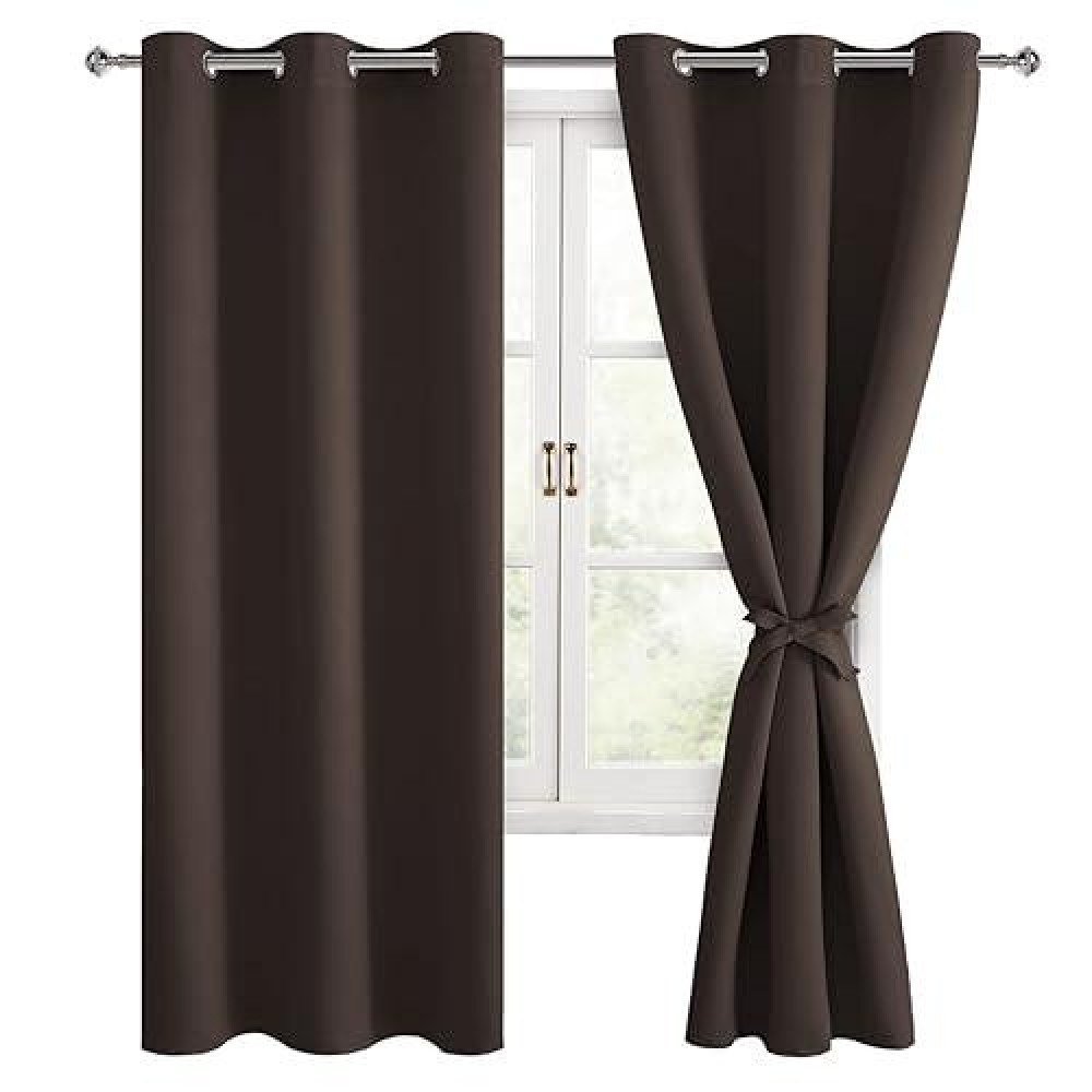 Hiasan Blackout Curtains For Bedroom 38 X 63 Inches Length Thermal Insulated Light Blocking Window Curtains For Living Room