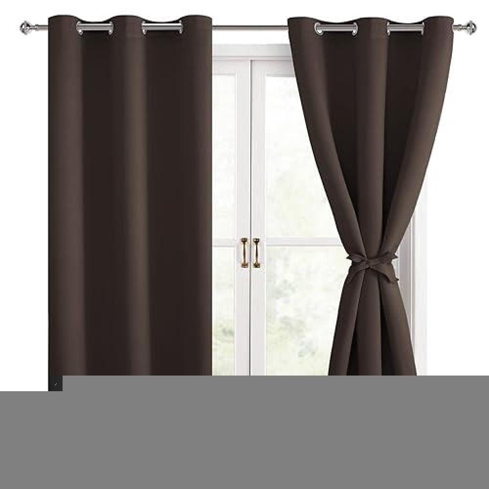 Hiasan Short Blackout Curtains For Bedroom Thermal Insulated Light Blocking Window Curtains For Living Room 2 Drape Panels