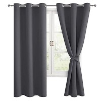 Hiasan Grommet Blackout Curtains For Bedroom 38 X 63 Inches Length Thermal Insulated Light Blocking Window Curtains For Liv