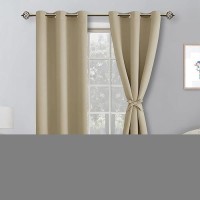 Hiasan Blackout Curtains For Bedroom 38 X 63 Inches Length Thermal Insulated Light Blocking Window Curtains For Living Room