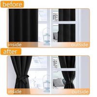 Hiasan Short Blackout Curtains For Bedroom Light Blocking Noise Reducing Window Curtains For Living Room 2 Drape Panels Sew