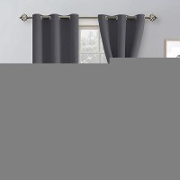 Hiasan Blackout Curtains For Bedroom Thermal Insulated Light Blocking Window Curtains For Living Room 2 Drape Panels Sewn W