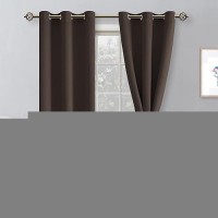 Hiasan Blackout Curtains For Bedroom 38 X 84 Inches Long Thermal Insulated Light Blocking Window Curtains For Living Room