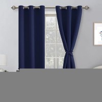 Hiasan Blackout Curtains For Bedroom Thermal Insulated Light Blocking Noise Reducing Window Curtain Panels Tiebacks Included