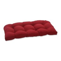 Pillow Perfect Pompeii Solid Indooroutdoor Wicker Patio Sofaswing Cushion Tufted Weather And Fade Resistant 19 X 44 Red