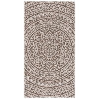 Safavieh Courtyard Collection Accent Rug 23 X 5 Light Beige Light Brown Nonshedding Easy Care Indooroutdoor Was