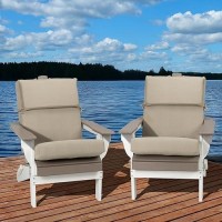 Aoodor Patio High Back Chair Cushion Olefin Fabric Slipcover Sponge Foam 46 X 21 X 4 Inch Set Of 4 Only Cushions