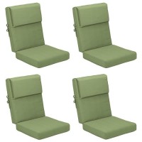 Aoodor Patio High Back Chair Cushion Olefin Fabric Slipcover Sponge Foam 46 X 21 X 4 Inch Set Of 4 Only Cushions