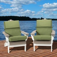 Aoodor Patio High Back Chair Cushion Olefin Fabric Slipcover Sponge Foam 46 X 21 X 4 Inch Set Of 4 Only Cushions