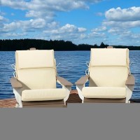 Aoodor Patio High Back Chair Cushion Olefin Fabric Slipcover Sponge Foam 46 X 21 X 4 Inch Set Of 4 Only Cushions