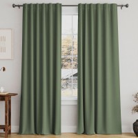 Turquoize Back Tab Curtains 84 Inches Long For Living Room Darkening Blackout Curtains Rod Pocket Back Tab Thermal Insulated Win