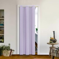 Mysky Home Light Purple Door Curtains For Doorway Lilac Closet Curtain For Living Room Grommet Room Darkening Curtain For Bedroo