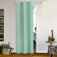 Mysky Home Aqua Closet Curtains For Doorway Blackout Door Curtain For Living Room Grommet Room Darkening Curtain For Bedroom The