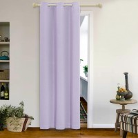 Mysky Home Lilac Closet Curtains For Doorway Blackout Door Curtains For Living Room Grommet Room Darkening Curtain For Bedroom T