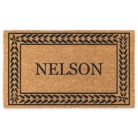 Coco Mats N More Coir Personalized Door Mat 14 X 22 Black Welcome Mats With Vinyl Backing Tough Coir Bristles Cleans