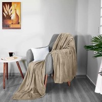 Utopia Bedding Camel Fleece Blanket King Size Lightweight Fuzzy Soft Antistatic Microfiber Bed Blanket 90X102 Inch