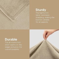 Utopia Bedding Camel Fleece Blanket King Size Lightweight Fuzzy Soft Antistatic Microfiber Bed Blanket 90X102 Inch