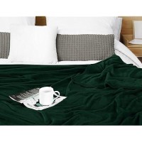 Utopia Bedding Forest Green Fleece Blanket Full Size Lightweight Fuzzy Soft Antistatic Microfiber Bed Blanket 90X84 Inch