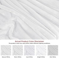 Utopia Bedding White Fleece Blanket Queen Size Lightweight Fuzzy Soft Antistatic Microfiber Bed Blanket 90X90 Inch