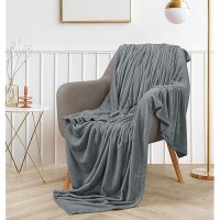 Utopia Bedding Cool Grey Fleece Blanket Throw Size Lightweight Fuzzy Soft Antistatic Microfiber Bed Blanket 60X50 Inch