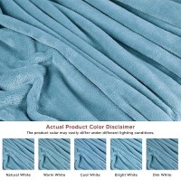 Utopia Bedding Washed Blue Fleece Blanket King Size Lightweight Fuzzy Soft Antistatic Microfiber Bed Blanket 90X102 Inch