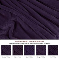 Utopia Bedding Purple Fleece Blanket Full Size Lightweight Fuzzy Soft Antistatic Microfiber Bed Blanket 90X84 Inch