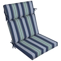 Arden Selections Outdoor Chair Cushion 20 X 21, Sapphire Aurora Blue Stripe