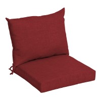 Arden Selections Outdoor Dining Chair Cushion Set 21 X 21, Ruby Red Leala