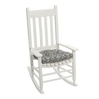 Arden Selections Rocking Chair Cushion  21 X 21  Rain-Proof  Fade Resistant  Cushion For Rocking And Outdoor Chairs 18 X 20  Black Aurora Damask