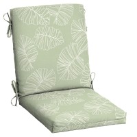 Arden Selections Outdoor Dining Chair Cushion 20 X 20, Coastal Green Leaf