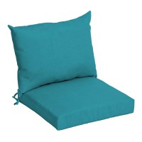 Arden Selections Outdoor Dining Chair Cushion Set 21 X 21, Lake Blue Leala