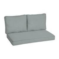 Arden Selections Outdoor Loveseat Cushion Set 46 X 26, Stone Grey Leala