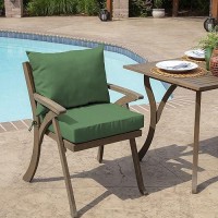 Arden Selections Outdoor Dining Chair Cushion  21 X 21  Water Repellent  Fade Resistant 21 X 21  Moss Green Leala