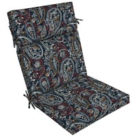 Arden Selections Outdoor Chair Cushion 20 X 21, Navy Palmira Paisley