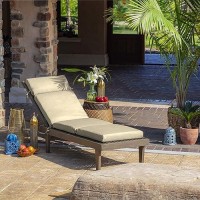 Arden Selections Outdoor Chaise Cushion  22 X 77  Water Repellent  Fade Resistant 22 X 77  Tan Leala