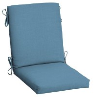 Arden Selections Outdoor Dining Chair Cushion 20 X 20  Rain-Proof  Fade Resistant 20 X 20  French Blue Texture